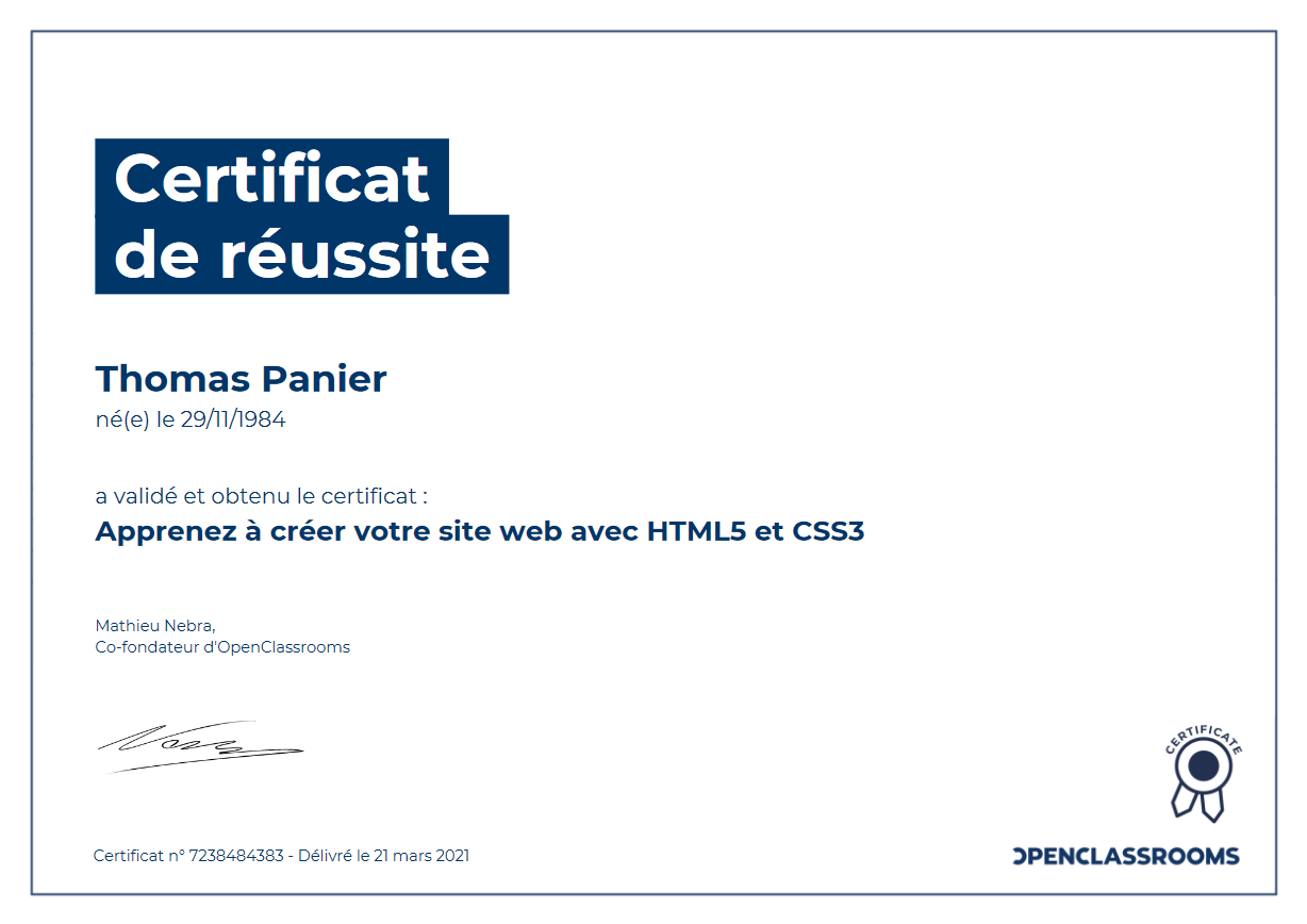 Mes Certificats Et Attestations